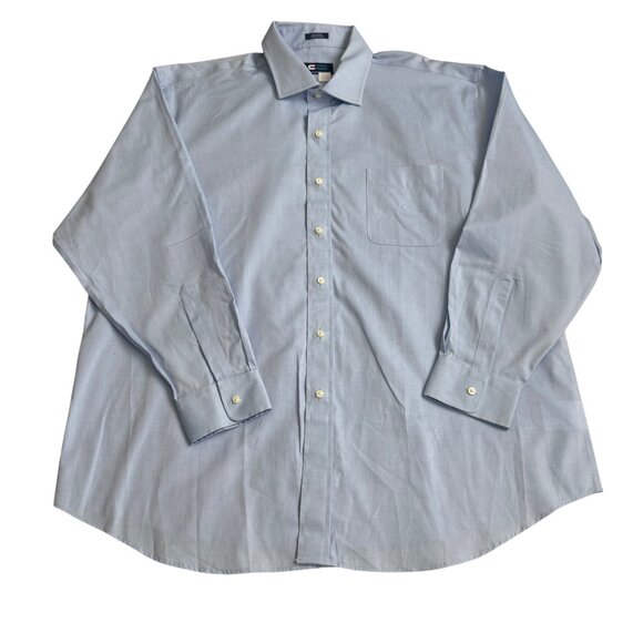 Mens XL Magnetic Button Dress Shirt By MagnaReady Light Blue Stretch Collar nwot - Picture 1 of 10